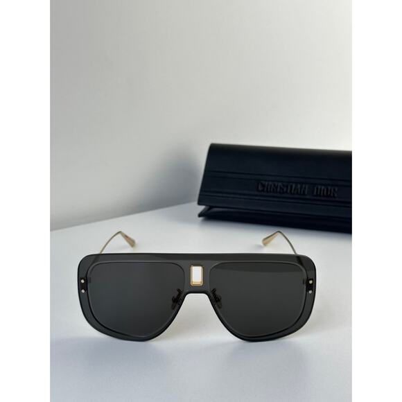 NEW Dior UltraDior MU Aviator Sunglasses in Dark Grey Gold - Picture 4 of 10